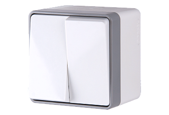 Выключатель   2кл. П/Г /белый/ (WERKEL) (WL15-03-02)