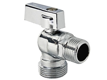 Кран шаровой VALTEC угловой для  подкл. с/т приборов  1/2"х1/2  (VT.392.N.04)