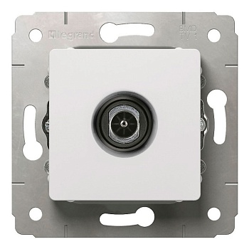 Механизм РОЗЕТКИ  TV с/п проходная (LEGRAND CARIVA) белый (773680)