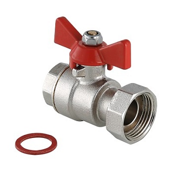 Кран шаровой VALTEC , с накидной гайкой 1/2"х3/4" вн. - нар. (VT.241.N.0405)