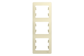 Рамка 3-я слоновая кость вертикальн. (SCHNEIDER GLOSSA ) (GSL000207)