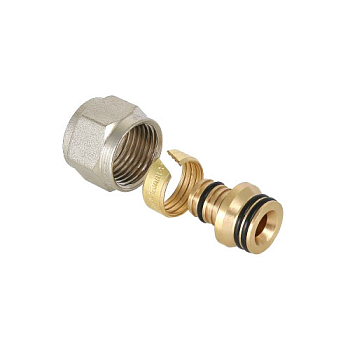 Соединитель коллекторный обжимной VALTEC, для м./п. трубы 16 (2,0) (VTc.710N.1604)