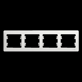 Рамка 4-м Glossa горизонт. бел. SchE GSL000104