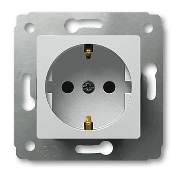 Механизм РОЗЕТКИ  1-мест. с/п з/к (LEGRAND CARIVA) белый (773659)